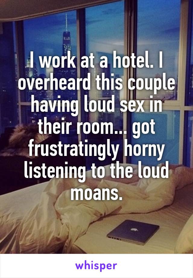 The B. reccomend hotel loud sex