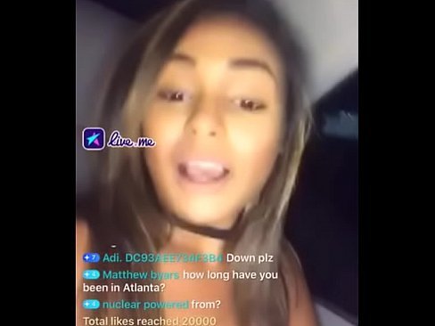 Young teen has a nip slip on periscope.