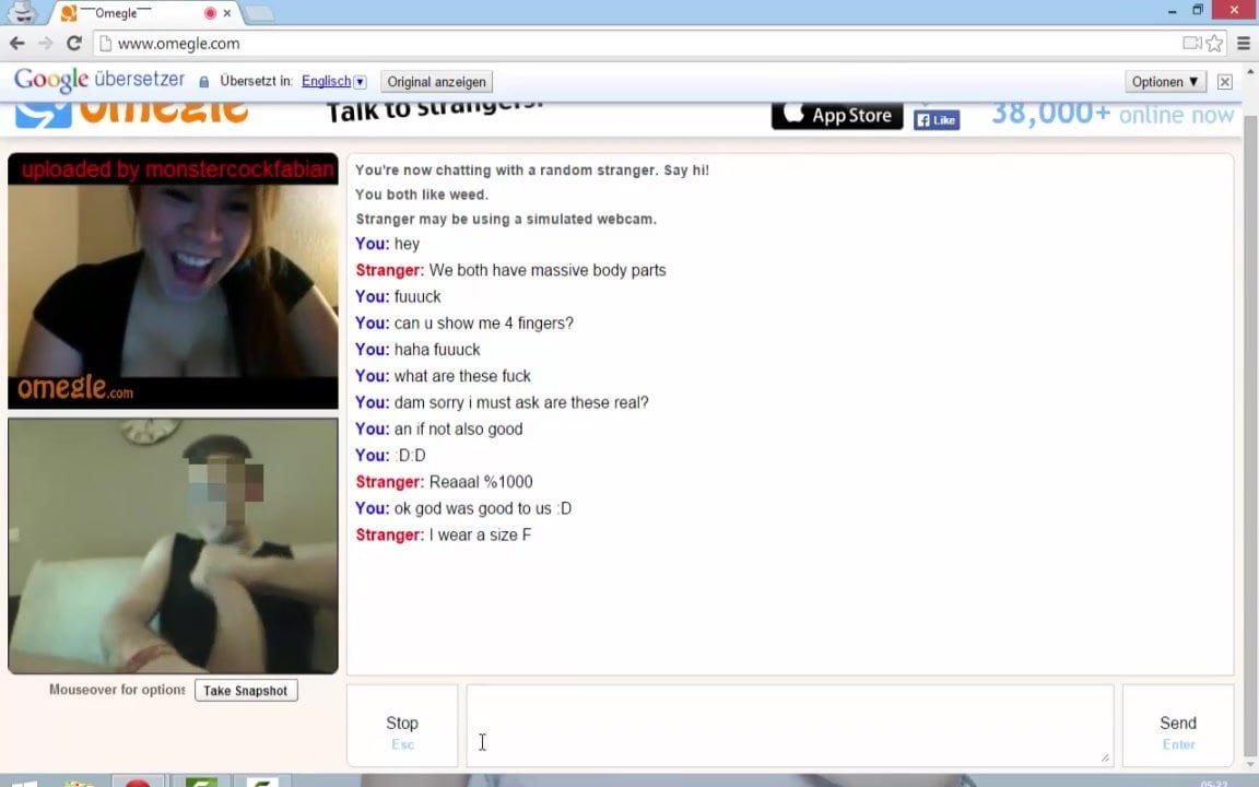 Red T. reccomend omegle freak over huge