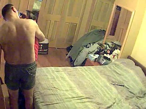 Hidden camera cheating wife getting naked