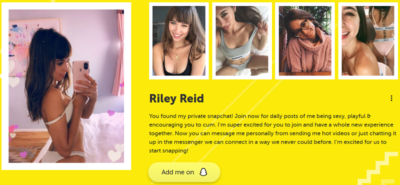 Riley reid private snapchat name