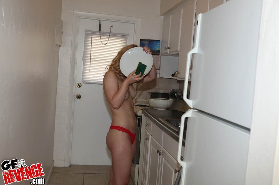 Washing Dishes Naked